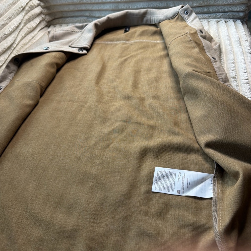 Tan Button-Up Shirt Jacket - Picture 6 of 7